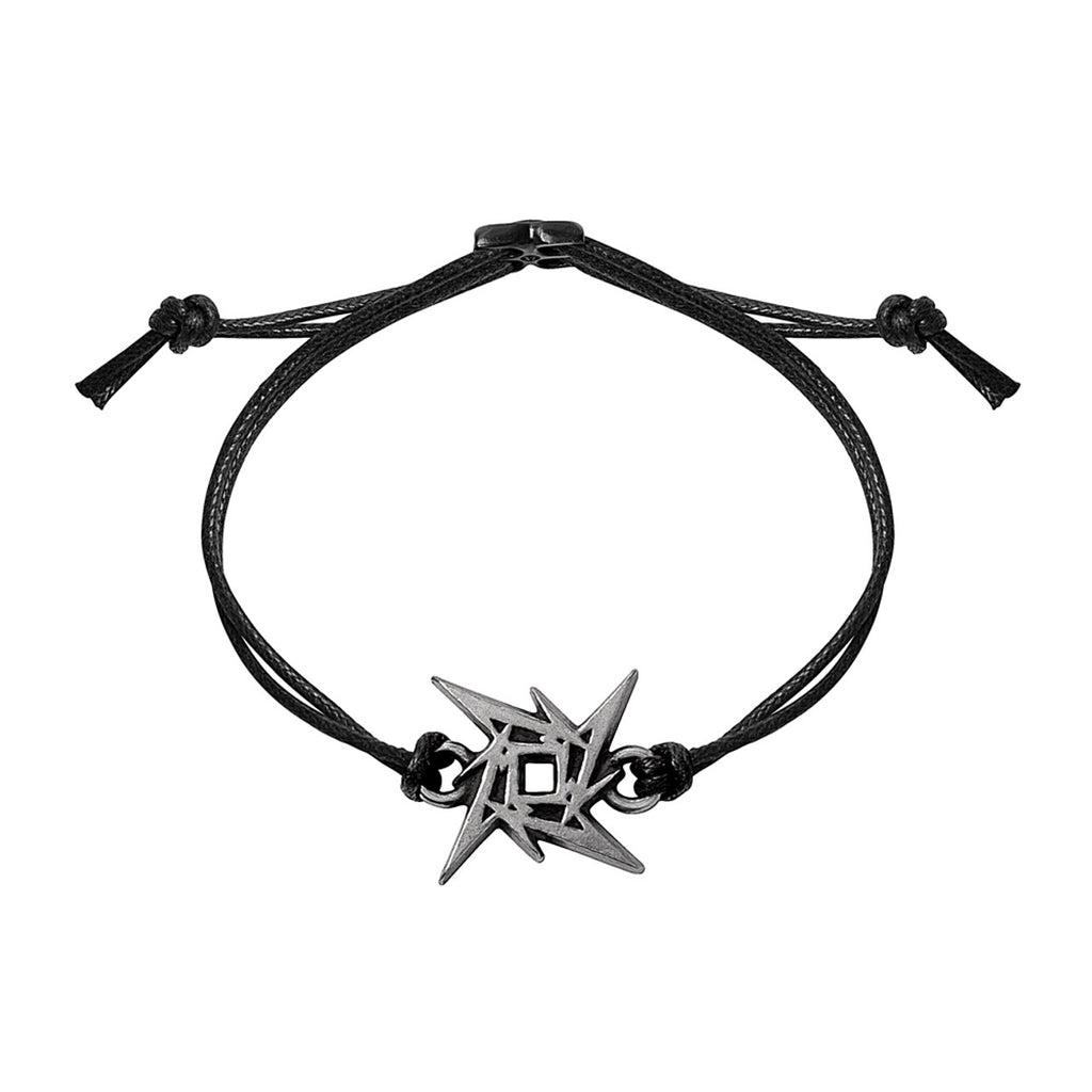 Metallica Ninja Star Cord Bracelet by Alchemy Gothic