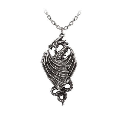 Racla Dragonistii Dragon Locket Pendant Necklace by Alchemy Gothic