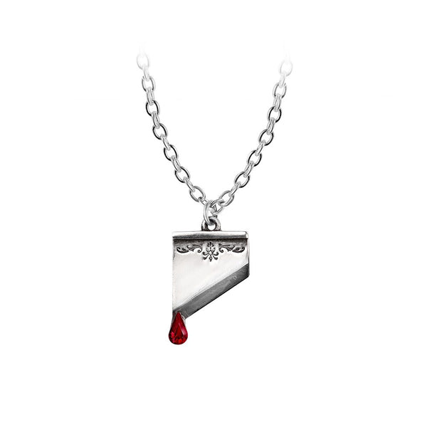 Marie Antoinette Guillotine Blade Pendant Necklace by Alchemy Gothic