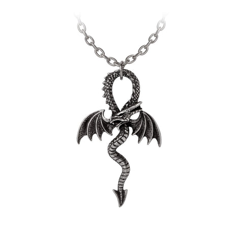 Drankh Pendant Dragon Ankh Necklace by Alchemy Gothic