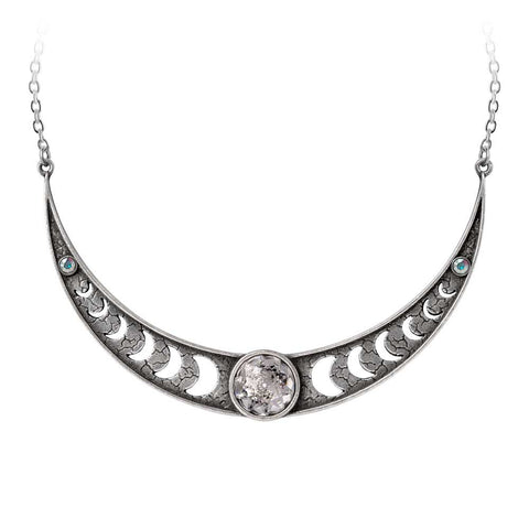 Priestess of Ishtar Crystal Moon Choker Necklace by Alchemy Gothic