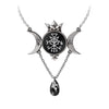 Wycca Queen Crystal Moon Goddess Pendant Necklace by Alchemy Gothic