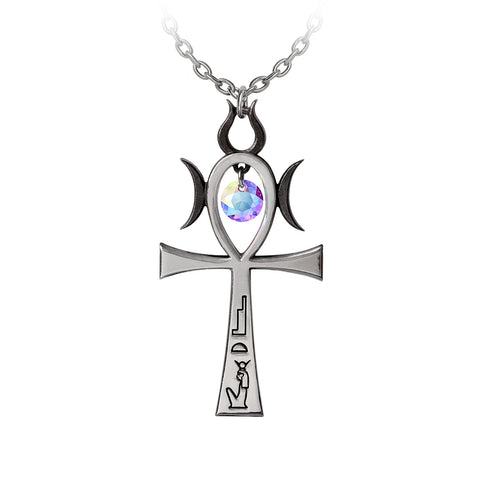 Witch Ankh of Menouthis Goddess Pendant Necklace by Alchemy Gothic