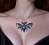 Lunar Moth Moon Pendant Necklace by Alchemy Gothic