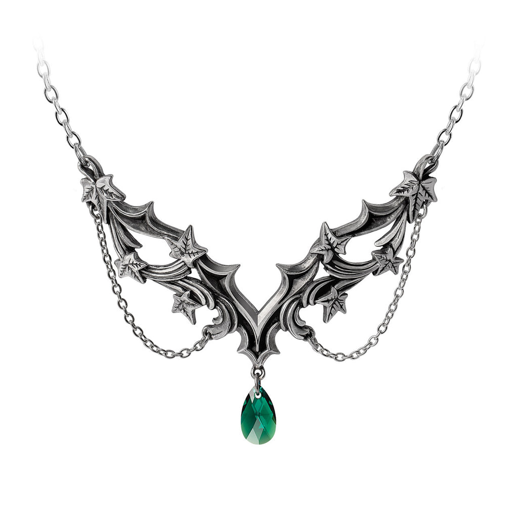 Churchyard Green Crystal Choker Necklace by Alchemy Gothic