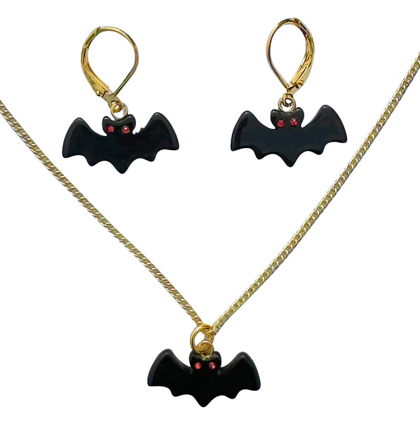 Hanging Bat Necklace, Gothic Jewelry - Oddities For Sale has unique