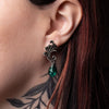 Churchyard Green Crystal Earrings by Alchemy Gothic