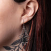 Heart of Blackness Black Rose Earrings by Alchemy Gothic