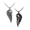 Dark Chemical Companions Angel and Demon Pendant Necklace by Alchemy Gothic