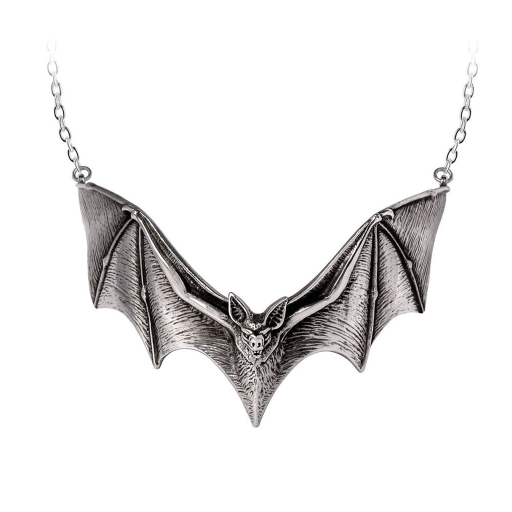 Descending Darkness Vampire Bat Necklace by Alchemy Gothic