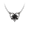 Heart of Blackness Rose Pendant Necklace by Alchemy Gothic