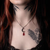 Tears of the Moon Red Crystal Pendant Necklace by Alchemy Gothic