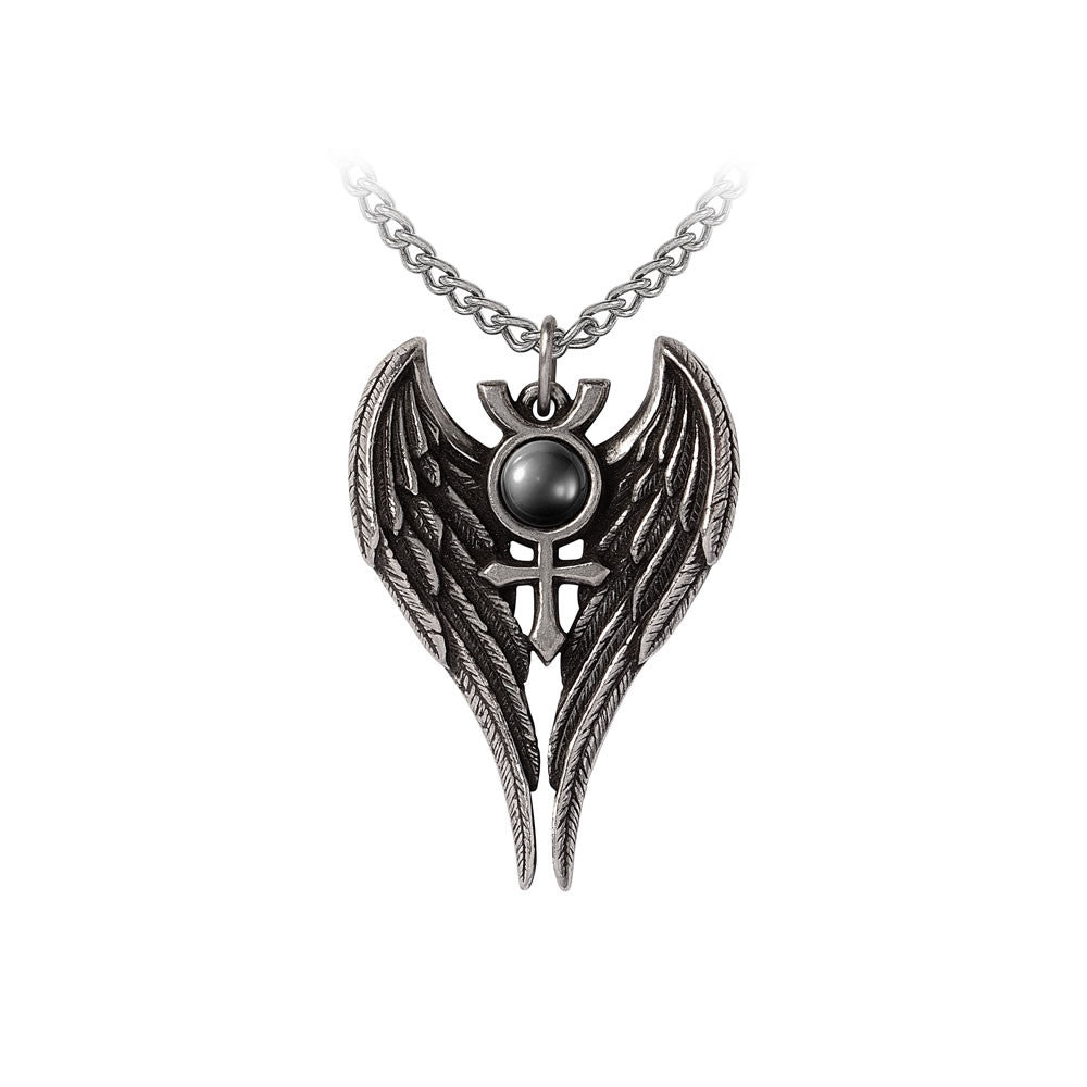 Angel of Mercury Winged Pendant Necklace by Alchemy Gothic