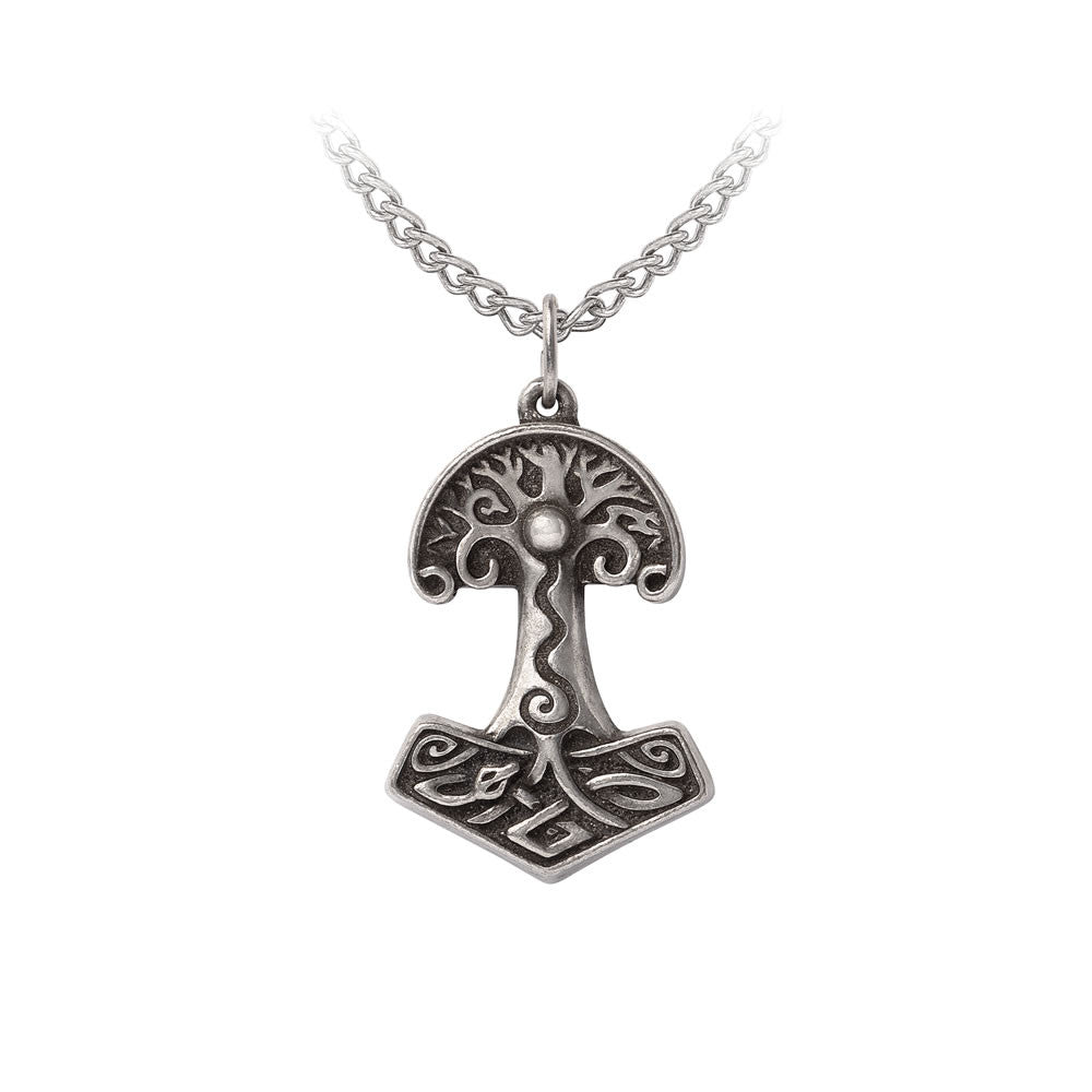 Yggdrsil Viking World Tree Pendant Necklace by Alchemy Gothic