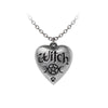 Witch Reversible Heart Pendant Necklace by Alchemy Gothic