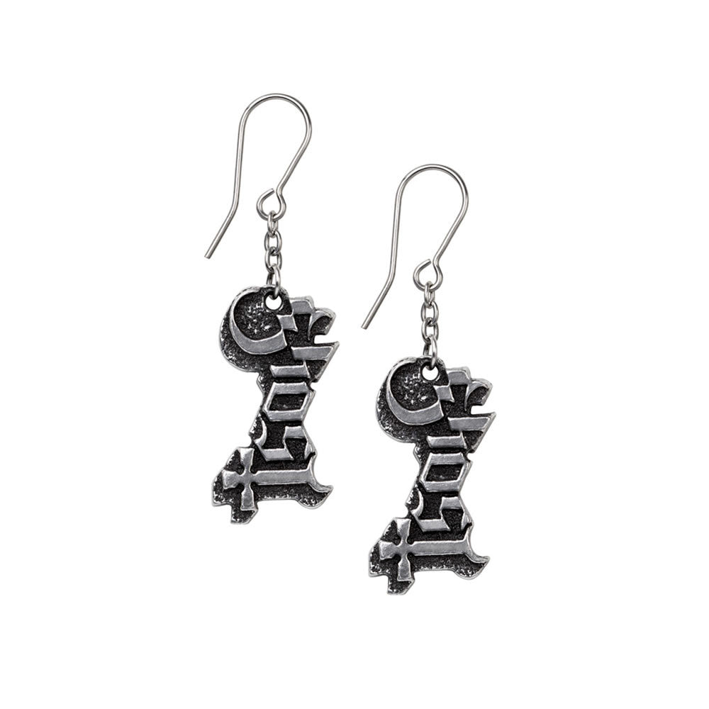 Ghost Logo Earrings by Alchemy Gothic