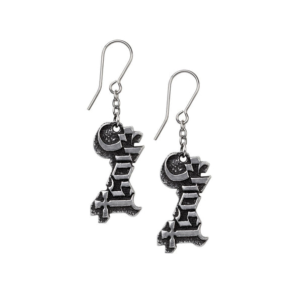 Ghost Logo Earrings by Alchemy Gothic