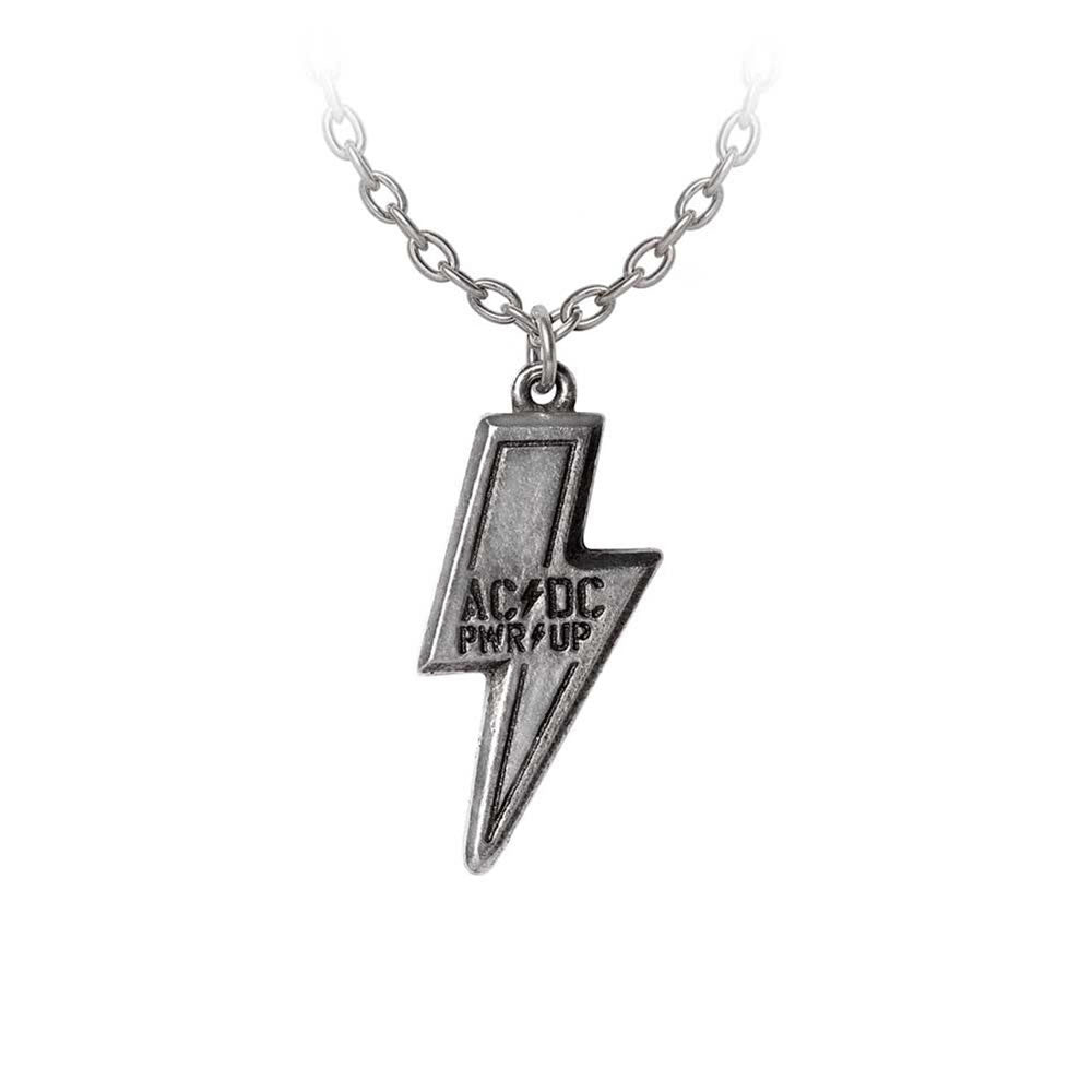 AC/DC PWR/UP Flash Logo Pendant Necklace by Alchemy Gothic