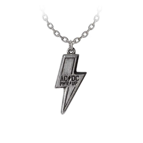 AC/DC PWR/UP Flash Logo Pendant Necklace by Alchemy Gothic