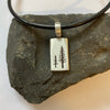 Father's Day Big & Little Tree Pendant with Extra Large Bail, on 3mm Thick Black Leather Necklace