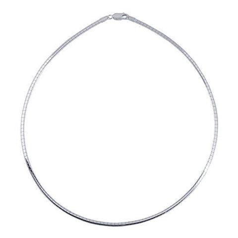 3mm Sterling Silver Omega Necklace Chain