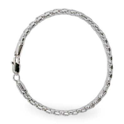 Tube Link Chain Sterling Silver Bracelet