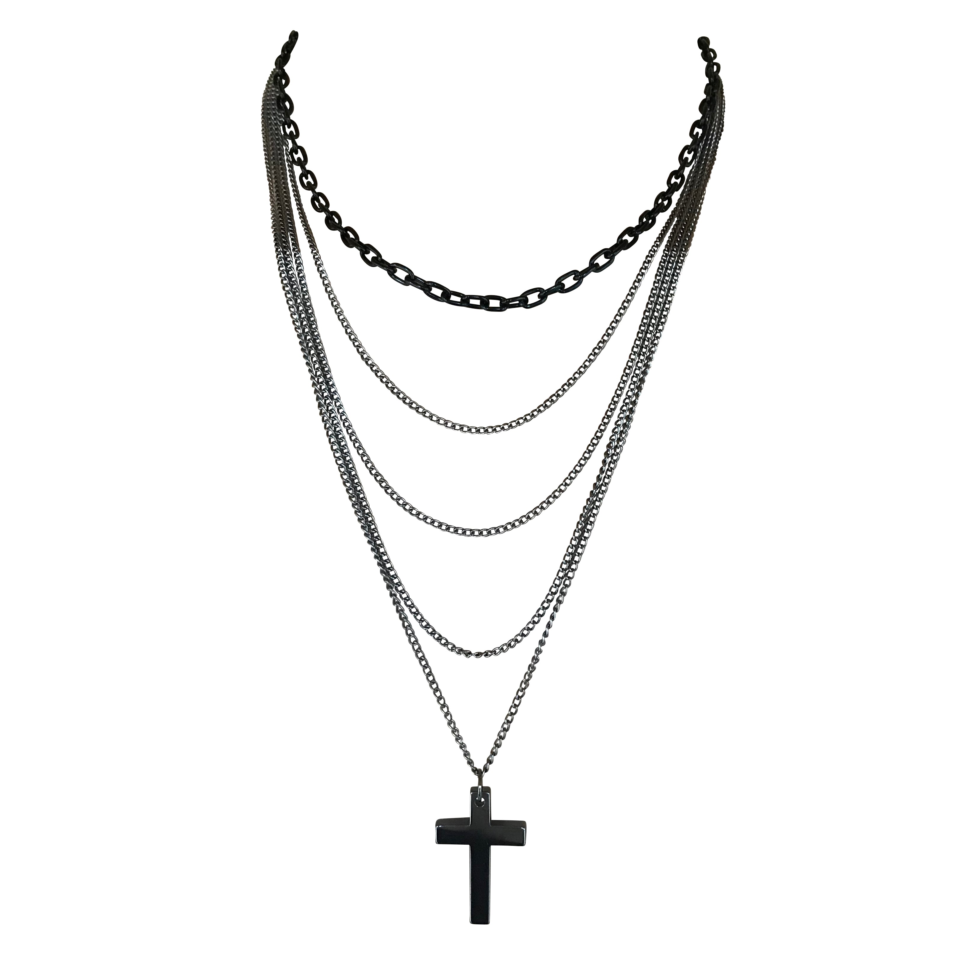 BLACK JEWELRY CHAIN NECKLACE - WILL SHIP!!