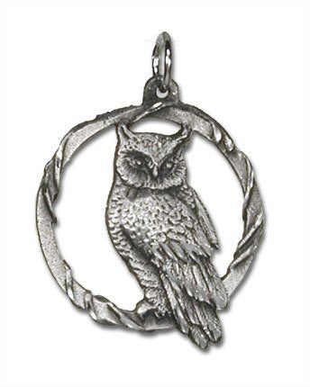 Owl Pewter Charm
