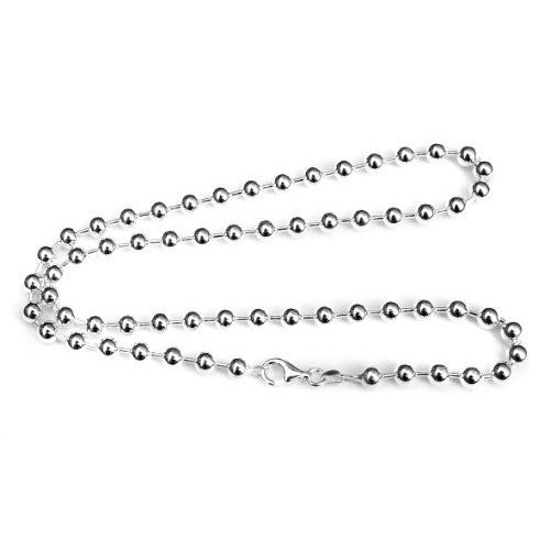 5mm Large Sterling Silver Ball Chain Necklace