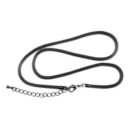 Gunmetal 3mm Mesh Chain Necklace