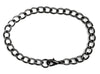 Gunmetal 6mm Curb Mens Bracelet Chain - 8 inches