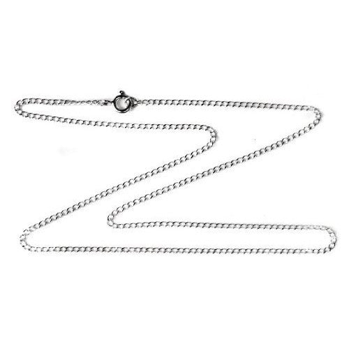2mm Sterling Silver Curb Chain Necklace