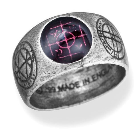 Agla Alchemy Gothic Pewter Talisman Ring