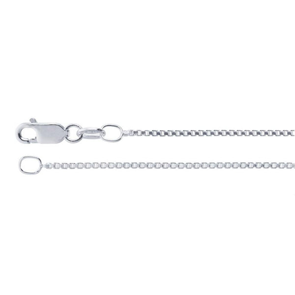 1.2mm Sterling Silver Box Chain Necklace