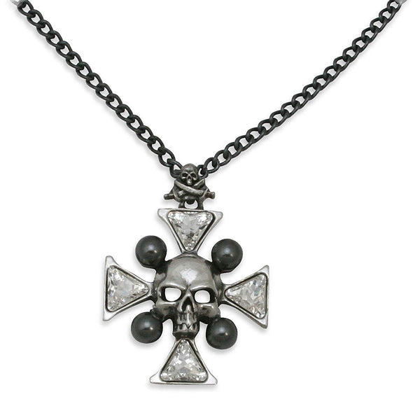 St John's Crystalbone Cross Pendant Necklace by Alchemy Gothic