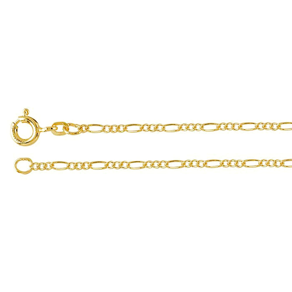 14/10 Yellow Gold-filled 1.5mm Figaro Chain Necklace