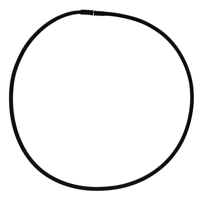 Thick Black Rubber 3mm Tube Cord Necklace with Easy Locking Clasp