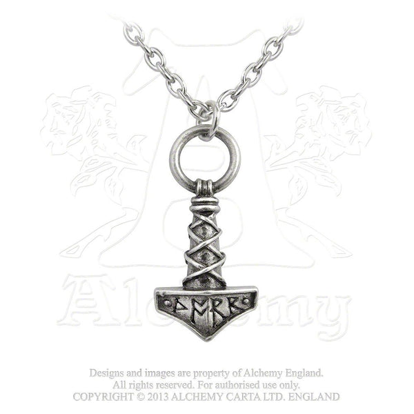 Thor's Hammer Amulet Mjolnir Viking Pendant Necklace by Alchemy Gothic