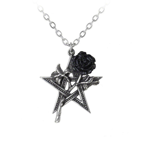 Ruah Vered Rose & Pentagram Necklace by Alchemy Gothic