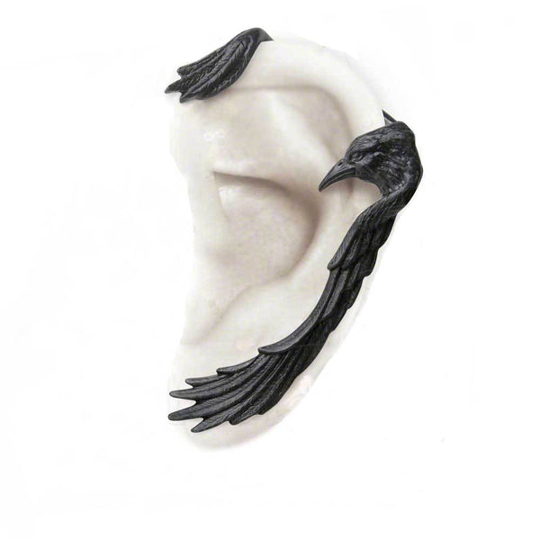 Raven Ear-Wing Ear Wrap - Single Earring for Left Ear - Alchemy Gothic