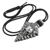 Capitaneus Gothic Skull Arrowhead Pendant Necklace
