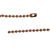 6.3mm Large Antique Copper Ball Chain Mens Necklace