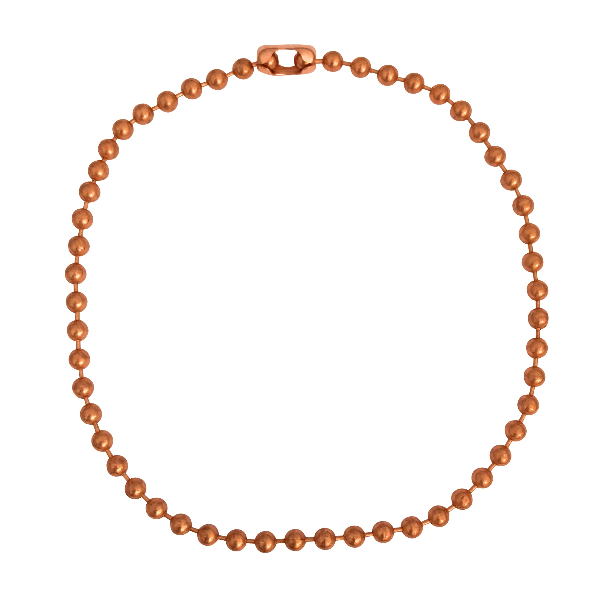 17'' Brass Ball Copper Chain Necklace-0274-84