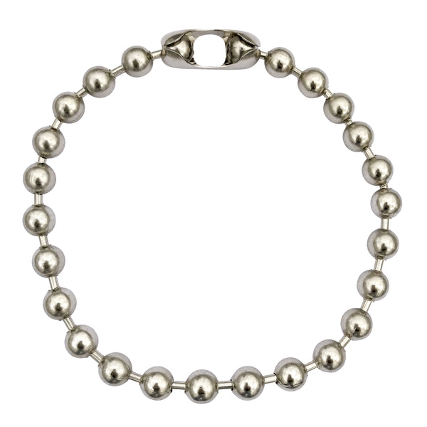 13mm Extra Large Silver Steel Ball Chain Mens Necklace with Durable Protective Finish
