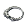 Dragon Ring Diamond Engagement Gothic Fashion Ringband in Sterling Silver