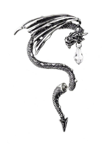 Crystal Dragon Ear Wrap Earring by Alchemy Gothic