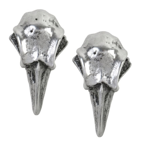 Rabeschadel Raven Skull Earrings by Alchemy Gothic