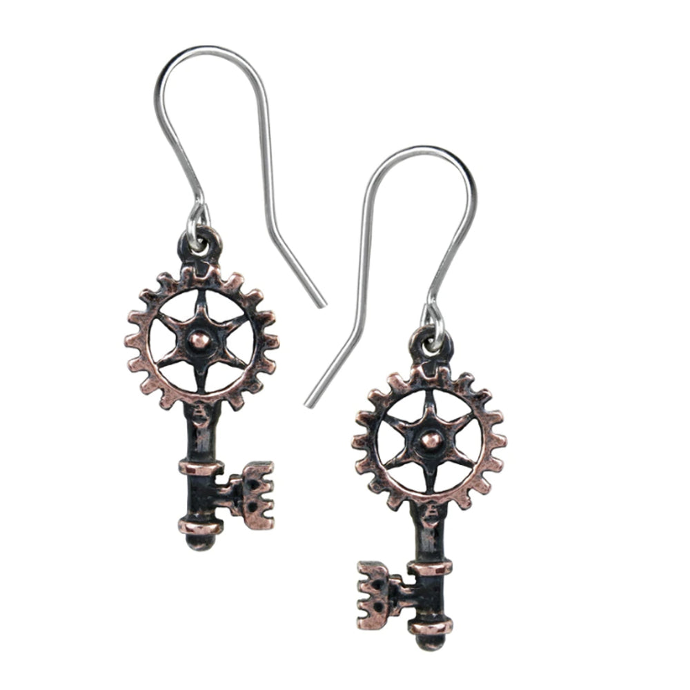 Clavitraction Steampunk Key Earrings by Alchemy Gothic