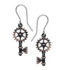 Clavitraction Steampunk Key Earrings by Alchemy Gothic