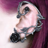 Black Rose Ear Wrap Earring by Alchemy Gothic